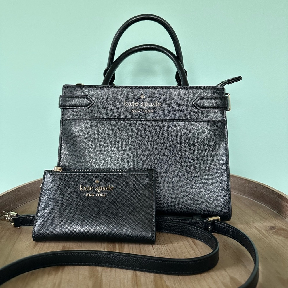 Kate Spade Satchel & Nwt Matching Wallet - image 1